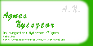 agnes nyisztor business card